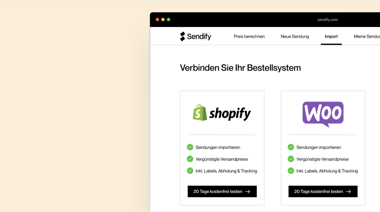 Shopify und WooCommerce Integration zur Versandabwicklung