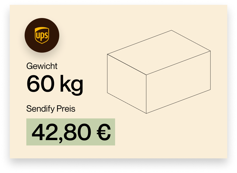 60 kg Paket versenden