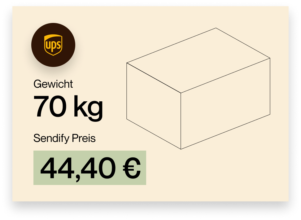 70 kg Paket versenden